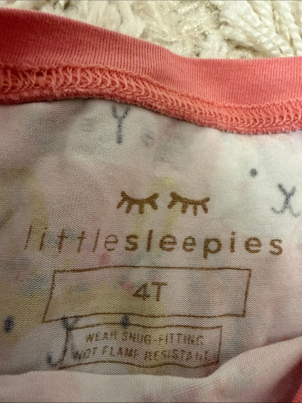 Little Sleepies Pink Bunny Face Cotton Pajama Set